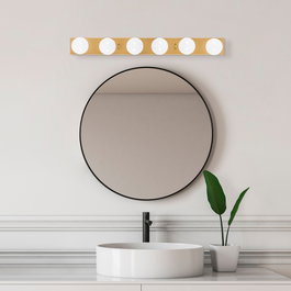 Opviq Lámpara de pared Mirro - 12237 Dorada